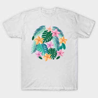 Palm leaves and flowers T-Shirt